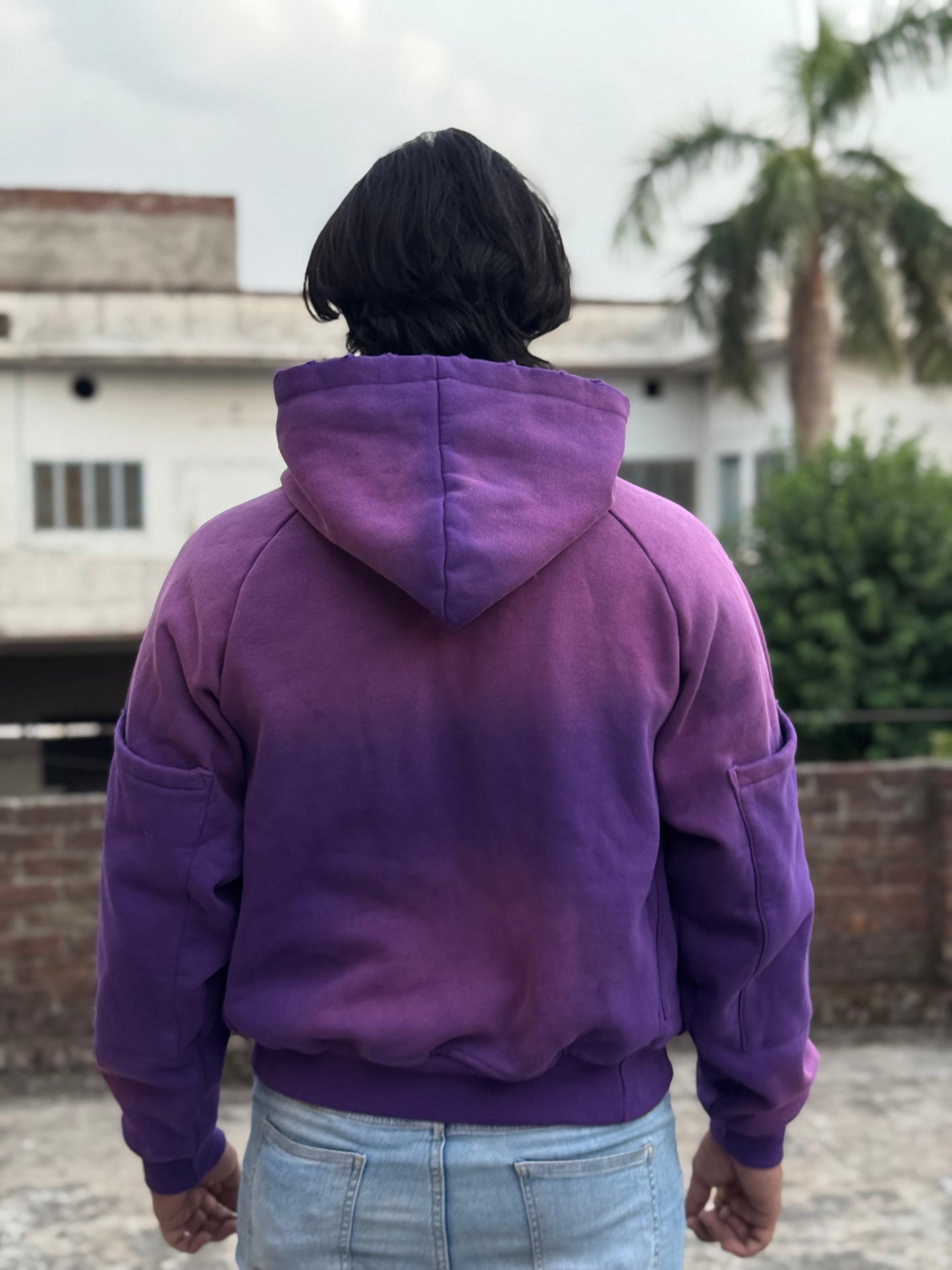 Purple Ombre Dyed Pullover Hoodie – Streetwear Edition